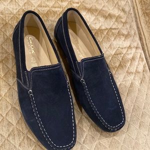 Geox Mens Size 45 Blue Suede Shoes 